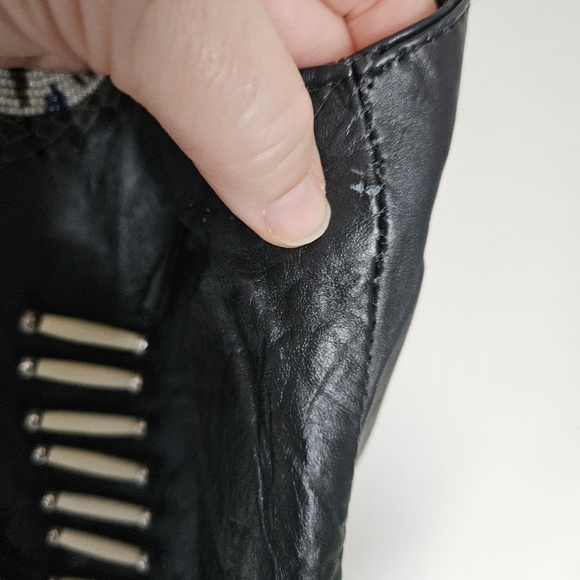 Hot Leather black leather moto fringe vest size XL - Picture 8 of 8